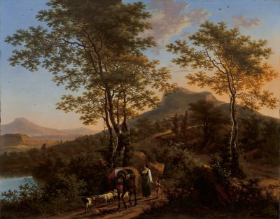 Italian Landscape with Peasants by Willem de Heusch